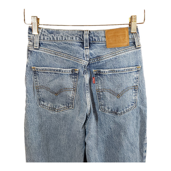 Levi's 70s High Flare Medium Wash Jeans Classic Retro Casual Basic Women's 25 - Picture 5 of 7